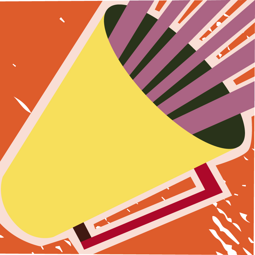 A graphic of a megaphone